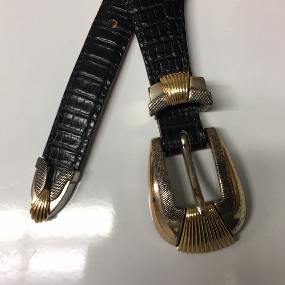 Onyx By Brighton Alligator Grain Leather Belt - Picture 6 of 8